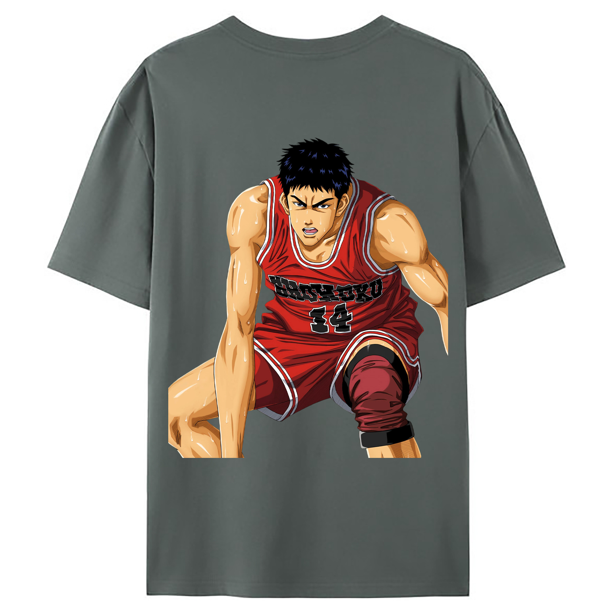 （画像用） SLAM DUNK／スラムダンク 綿100％ メンズ半袖Tシャツ（バックプリント） 通気性